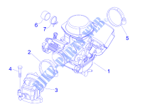 Carburateur complet   Raccord d'admission pour PIAGGIO X Evo Euro 3 de 2013